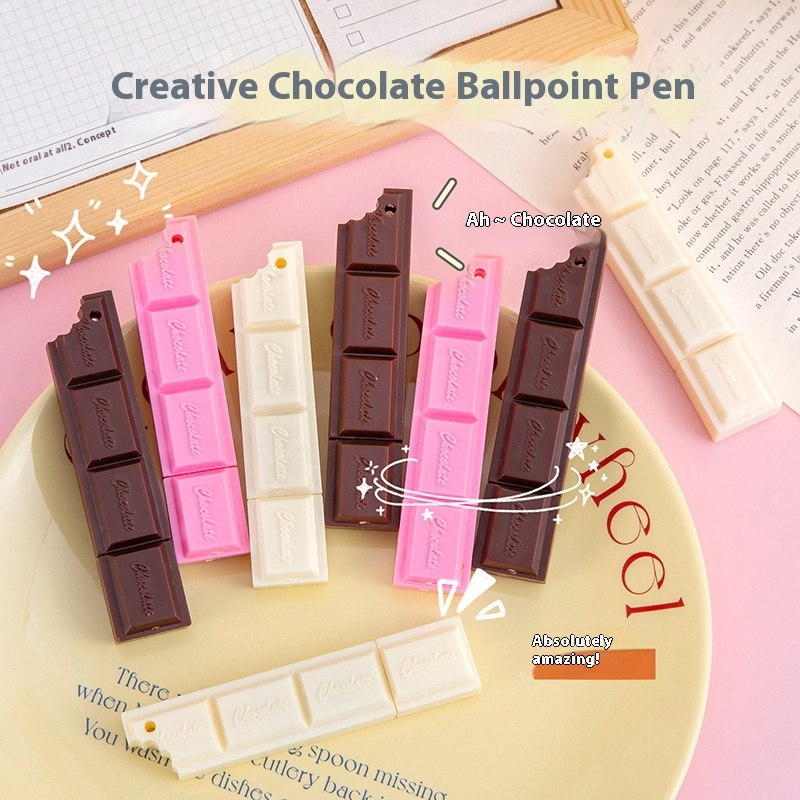 Creative Chocolate Ballpoint Pen Cartoon Simulation Food Student Studying Stationery Supplies - Image 8