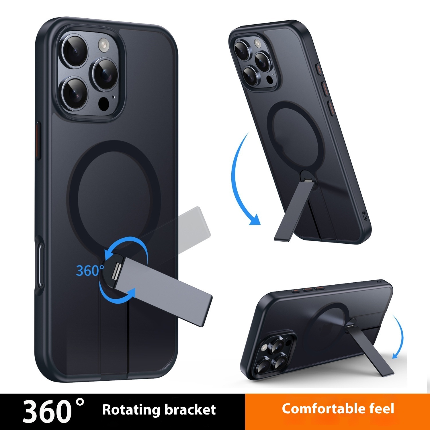 Magnetic Wireless Charger 16Promax Hidden Bracket Phone Case - Image 7