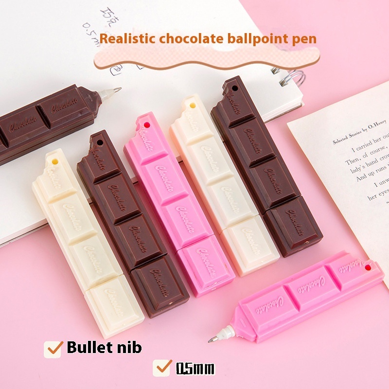Creative Chocolate Ballpoint Pen Cartoon Simulation Food Student Studying Stationery Supplies - Image 7
