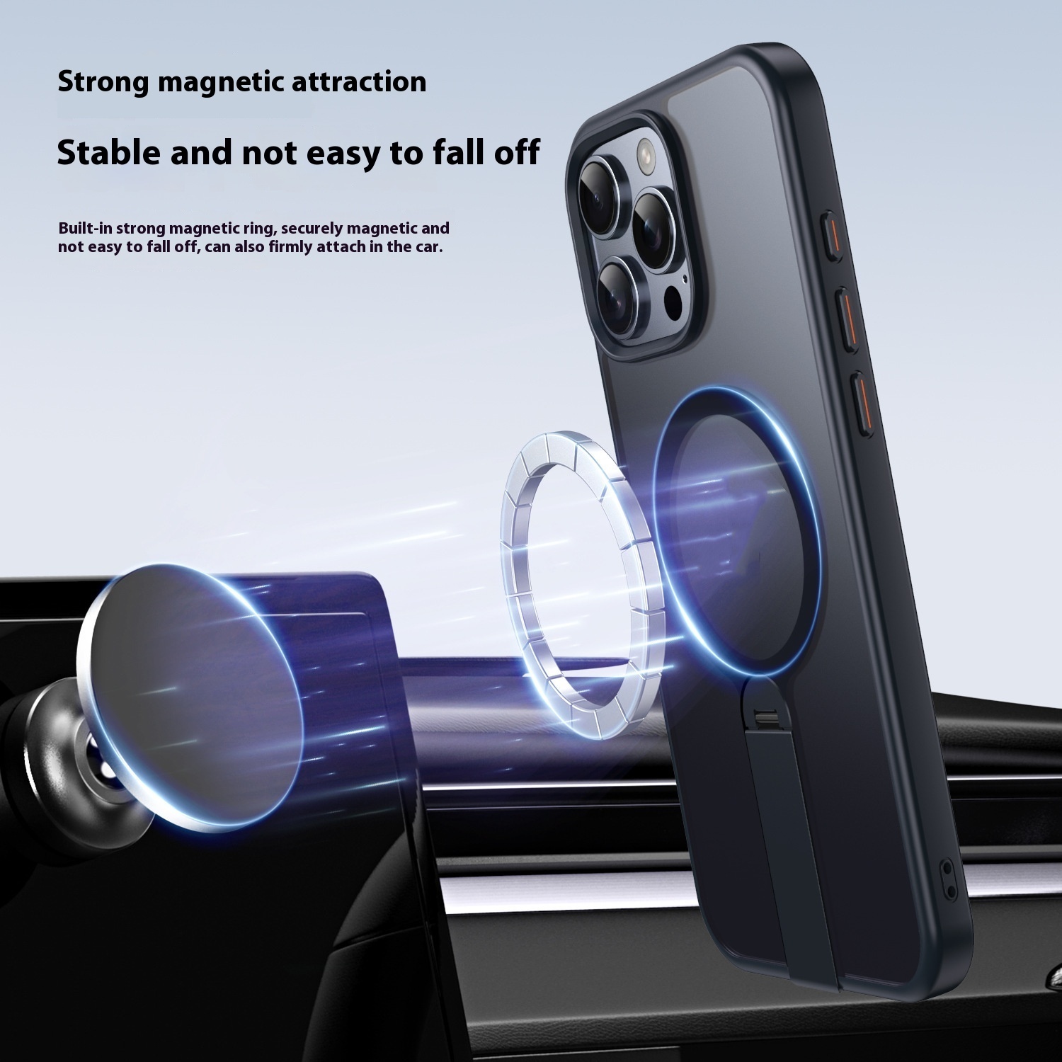 Magnetic Wireless Charger 16Promax Hidden Bracket Phone Case