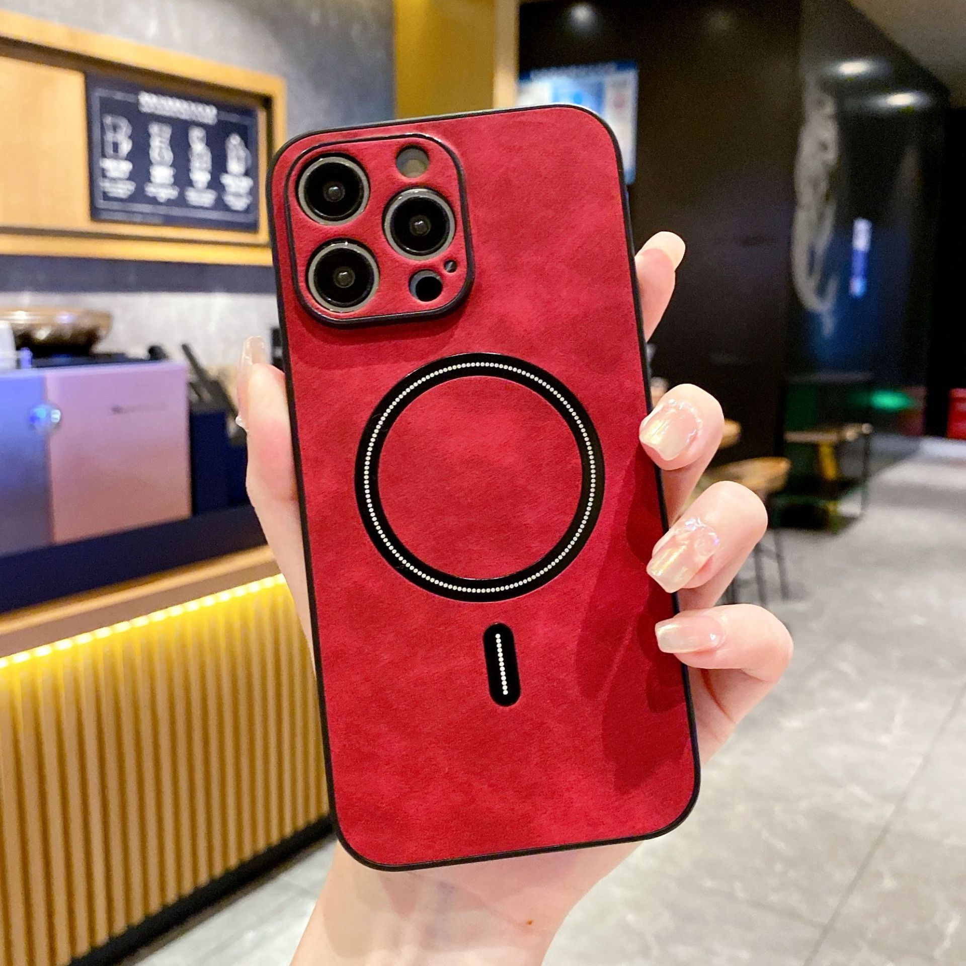 Iphone15pro Magnetic Lambskin All-inclusive Protective Cover - Image 6