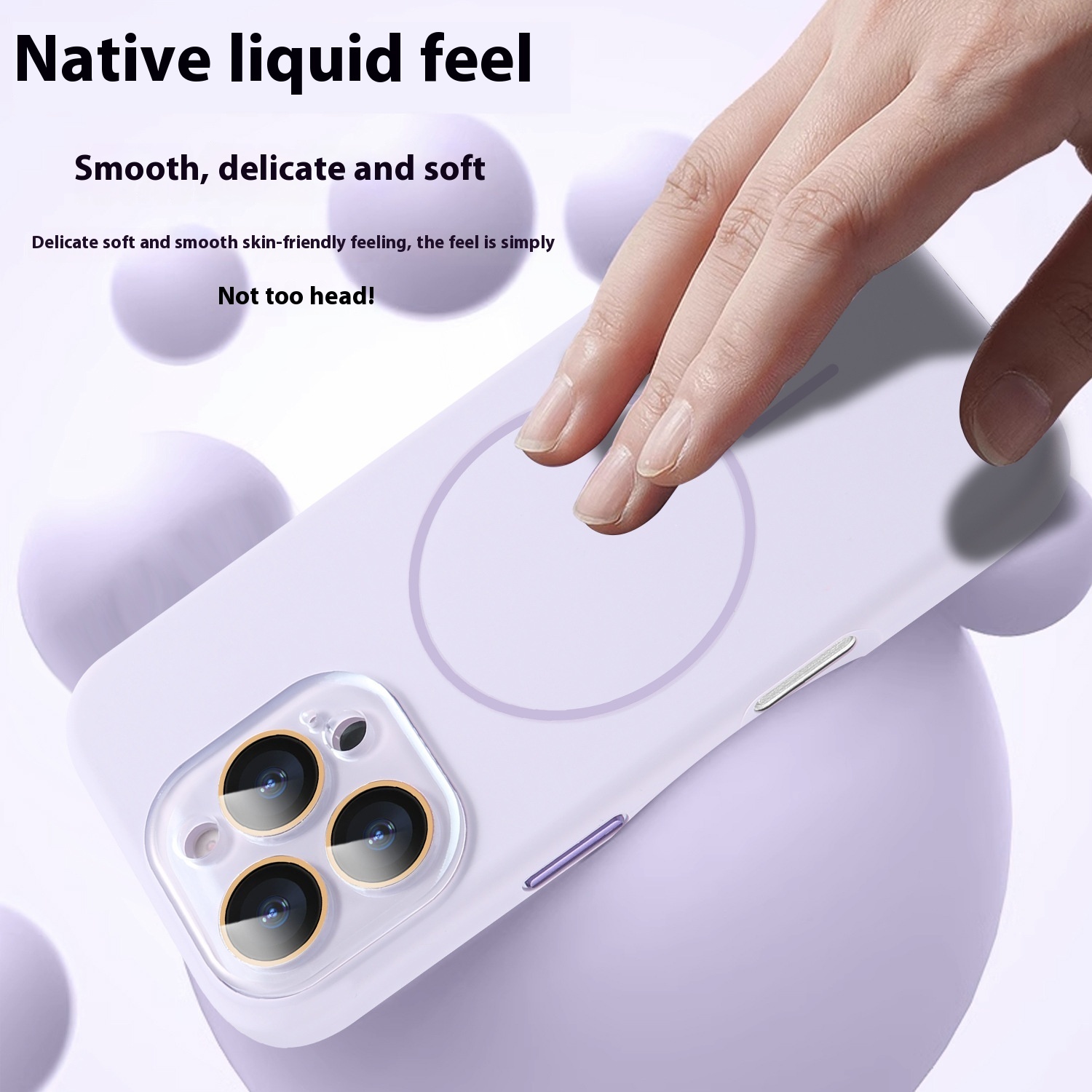 Liquid Silicone Magnetic Crystal Lens Phone Case Protective Cover - Image 3